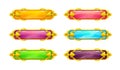 Beautiful colorful long horizontal buttons Royalty Free Stock Photo