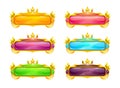 Beautiful colorful long horizontal buttons Royalty Free Stock Photo