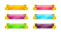 Beautiful colorful long horizontal buttons Royalty Free Stock Photo