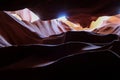 Beautiful, colorful Lower Antelope Canyon in Page, Arizona. Water nature drained it for two milion years.