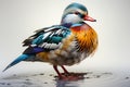 Beautiful colorful mandarin duck (Aix galericulata) Generative AI Generative AI Royalty Free Stock Photo
