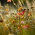 Beautiful colorful meadow of wildflowers Royalty Free Stock Photo