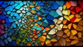 Beautiful colorful mosaic 3D triangle polygon modern background Royalty Free Stock Photo