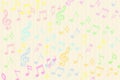 Beautiful colorful Music notes background