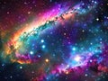 beautiful colorful nebula and stars. elements of this image furnished by nasa , Ai Generated Royalty Free Stock Photo