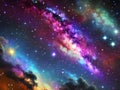 beautiful colorful nebula and stars. elements of this image furnished by nasa , Ai Generated Royalty Free Stock Photo