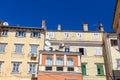 Colorful facade of an old house in Rovinj Royalty Free Stock Photo