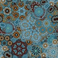 Beautiful colorful paisley seamless background