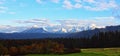 Beautiful and colorful panorama of mountains Royalty Free Stock Photo