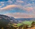 Beautiful colorful panoramic landscape with alpine mountains