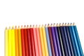 Colorful Pencils for Kids Isolated on Whie Background Royalty Free Stock Photo