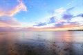 Beautiful sunset of Hickam Beach, Hawaii Royalty Free Stock Photo