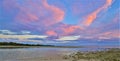 Beautiful sunset at Hickam Beach, Hawaii