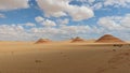 Beautiful colorful sand dunes in the desert of Fayoum