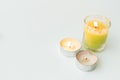 Beautiful colorful scented candles