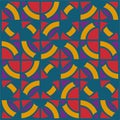 Beautiful of Colorful Semi-Circle, Repeated, Abstract, Illustrator Pattern Wallpaper