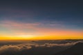 Beautiful colorful sky & mountain sunrise at Phurua