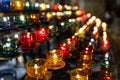 Beautiful, colorful small glass candles whose flame gives an amazing atmosphere
