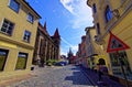 Vibrant, colorful downtown landscapes of Ansbach