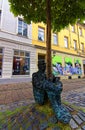 Vibrant, colorful downtown landscapes of Ansbach