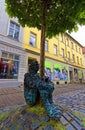 Vibrant, colorful downtown landscapes of Ansbach