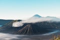 Beautiful colorful sunrise over Mount Bromo and wild island in Mount Bromo National Park Royalty Free Stock Photo