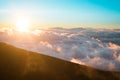 Sunrise Sky at Dawn from the Top of Haleakala Volcano in Maui Hawaii Royalty Free Stock Photo