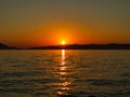 Beautiful colorful sunset above the Adriatic sea in Croatia Royalty Free Stock Photo