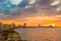 Beautiful colorful sunset in Havana Royalty Free Stock Photo