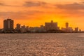 Beautiful colorful sunset in Havana Royalty Free Stock Photo