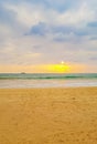 Beautiful colorful sunset landscape panorama from Bentota Beach Sri Lanka Royalty Free Stock Photo