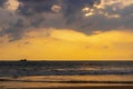 Beautiful colorful sunset landscape panorama from Bentota Beach Sri Lanka Royalty Free Stock Photo