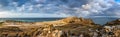 Panoramic view of beautiful sunset at Los Roques National Park Royalty Free Stock Photo