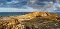 Panoramic view of beautiful sunset at Los Roques National Park Royalty Free Stock Photo