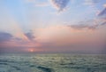 Beautiful colorful sunset over the Aegean sea, Greece Royalty Free Stock Photo