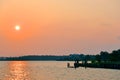 Beautiful Colorful Sunset Over the Water