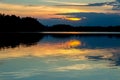 Beautiful sunset reflecting on a lake