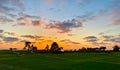 Torrey Pines golf course sunset La Jolla California Royalty Free Stock Photo