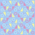 Beautiful of Colorful Triangles and Circle, Repeated, Abstract, Illustrator Pattern Wallpaper