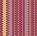 Beautiful colorful tribal inspired geometric vector pattern background.