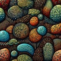 Beautiful unusual abstract shapes - ai generated image