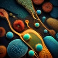 Beautiful unusual abstract shapes - ai generated image