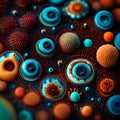 Beautiful unusual abstract shapes - ai generated image