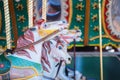 Beautiful nostalgic colorful vintage carousel merry-go-round horse ride Royalty Free Stock Photo