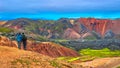 Beautiful colorful volcanic mountains Landmannalaugar in Iceland