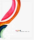 Beautiful colorful wave template Royalty Free Stock Photo