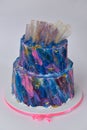 Beautiful colorful wedding cake Royalty Free Stock Photo