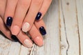 Beautiful colorful youth manicure design