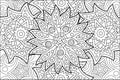Beautiful coloring book page with abstract pattern