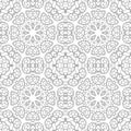 Beautiful coloring page for kids and adults. Seamless pattern, relax ornament.